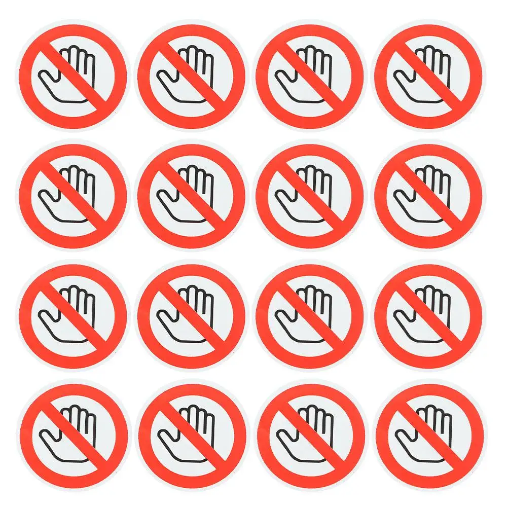 40pcs Safety Sign Stickers Warning Reflective Decals Vinyl Do Not Touch Industrial Waterproof Peeling Adhesive Traffic Signs