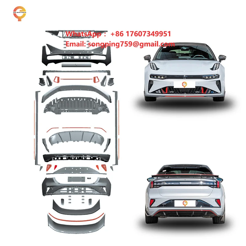New Arrival Body Kit for ZEEKR 001 Retrofit FR Design BodyKit Car Bumpers Front Bumper Lip Rear Bumper Spoiler