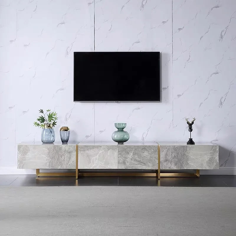 خزانة تلفزيون إيطالية فاخرة وبسيطة وبسيطة وخزانة تلفزيون وطاولة قهوة وغرفة معيشة بسيطة وحديثة إسكندنافية صغيرة