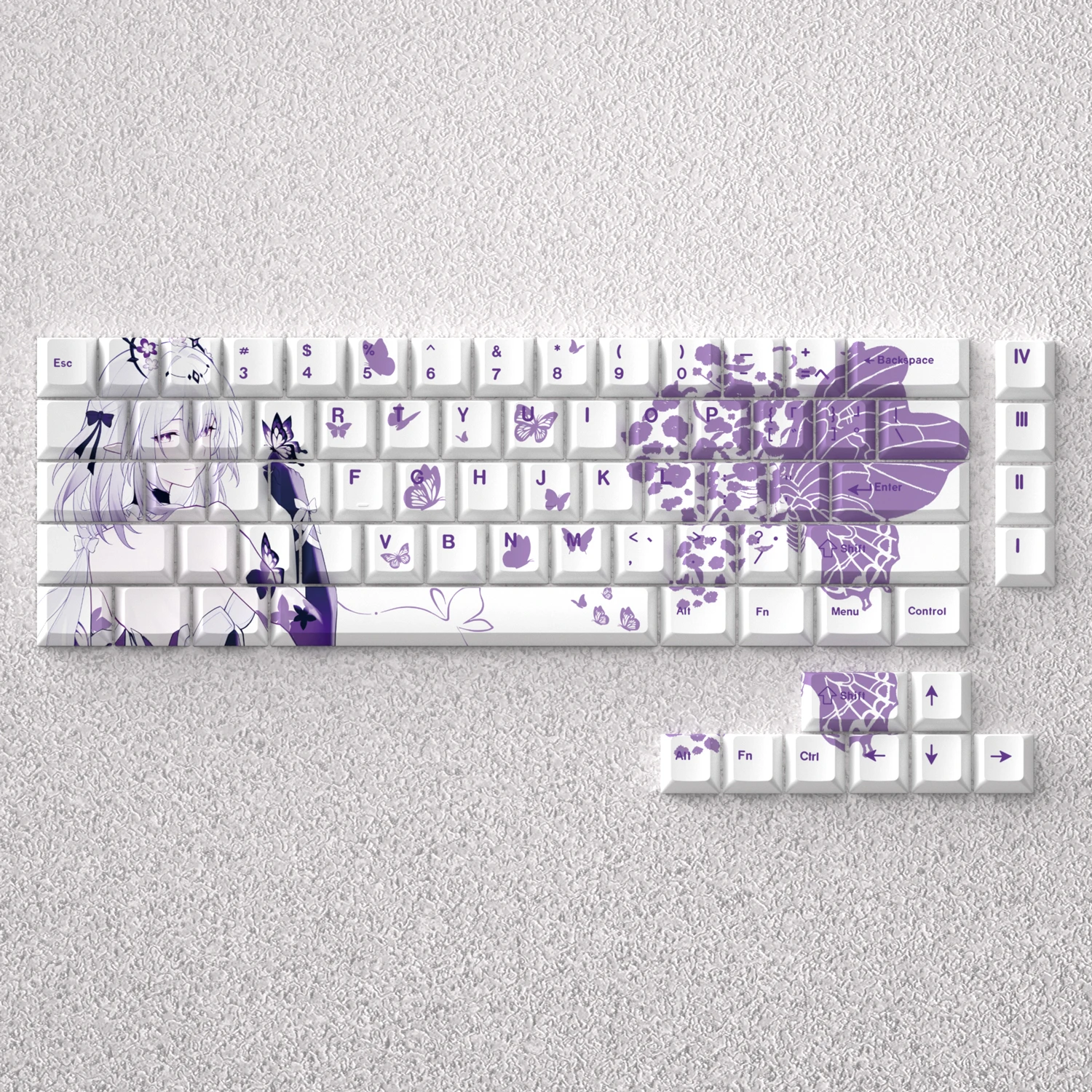 Butterfly keycap two-dimensional original height five-sided sublimation PBT adapter 6065687587 keyboard