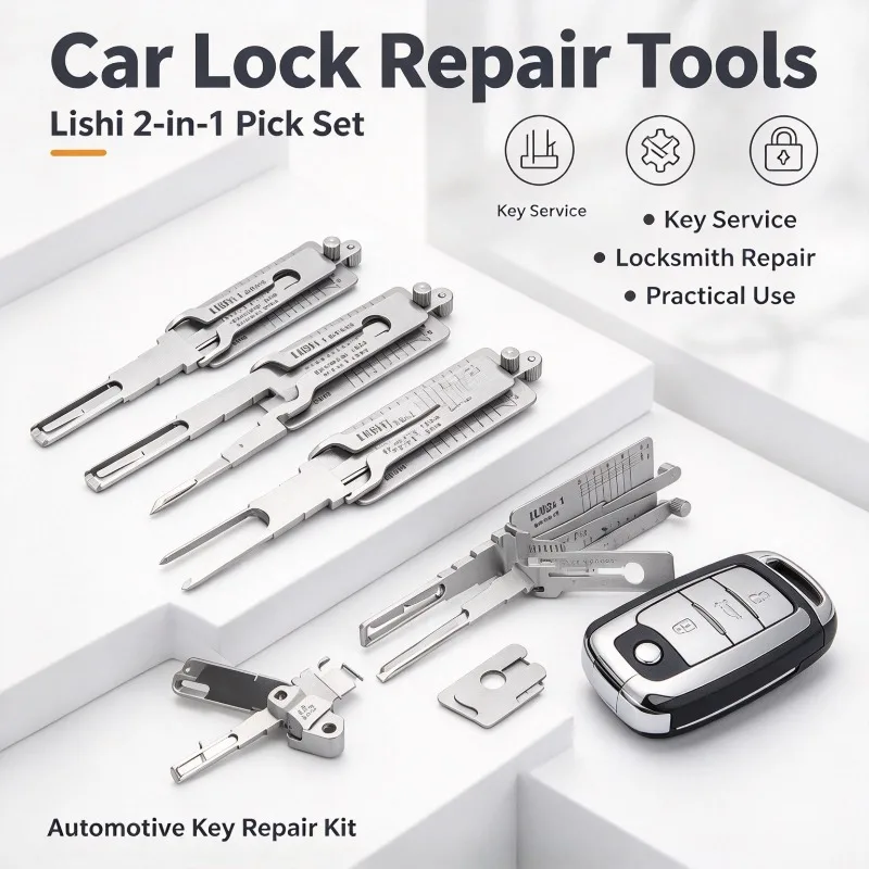 New Arrival 5-Piece Original Lishi 2 in 1 HU87 HU66 HU92 HU100 HU101 Key Pick and Decoder Locksmith Repairing Tool