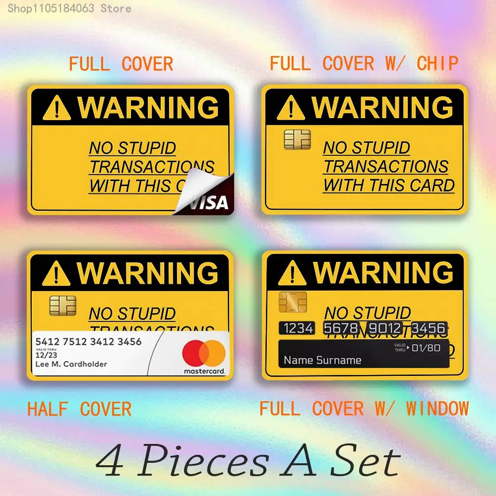 Стикеры "Предупреждение: не глупи", водонепроницаемые