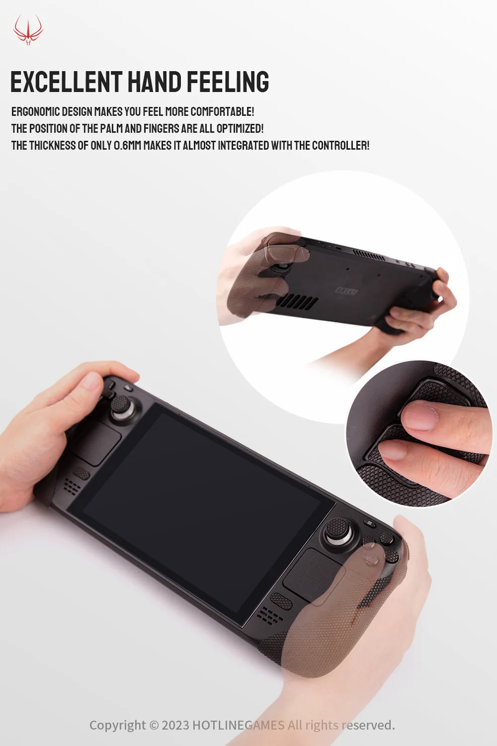 HOTLINE GAMES 2.0 Plus Controller Grip Tape Compatible With Steam Deck Handle Grips,Non-Slip,Sweat-Absorbent(Player Version) 4