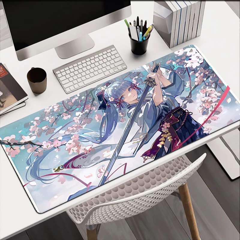 Genshin Impact Kamisato Ayaka Keyboard Pad Kawaii Anime Mouse Pad PC Cabinet Mousepad Laptop Gaming Accessories Desk Mat Carpet