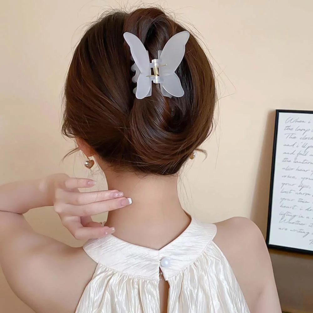 

Acrylic Hairpin Frosted Butterfly Hair Claw Banana Clip Animals Butterfly Hair Clip Hair Accessories Headdress Large Shark Clip
