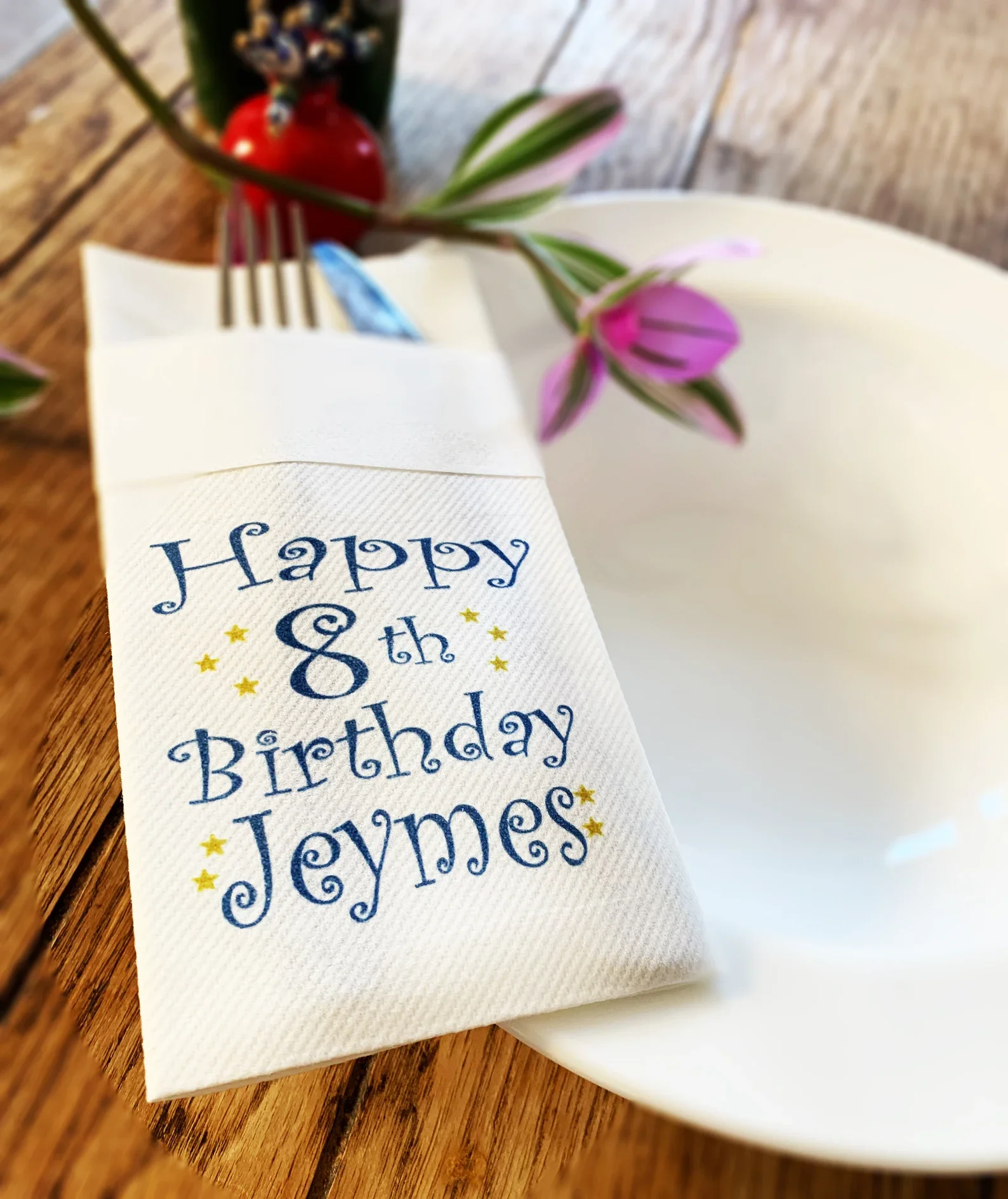 50pcs Birthday napkins personalized , Soft linen like napkins disposable, custom logo napkins, DINNER,napkins, Wedding napkins