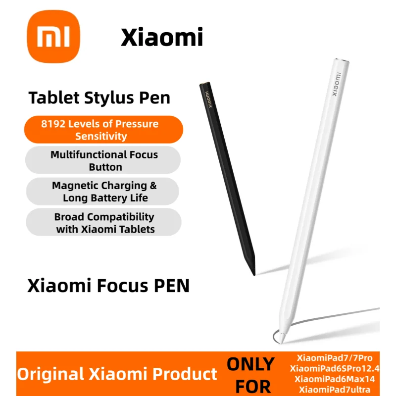 Xiaomi Focusスタイラスペン、100%純正スマート描画ペン、Mi Pad 7、7