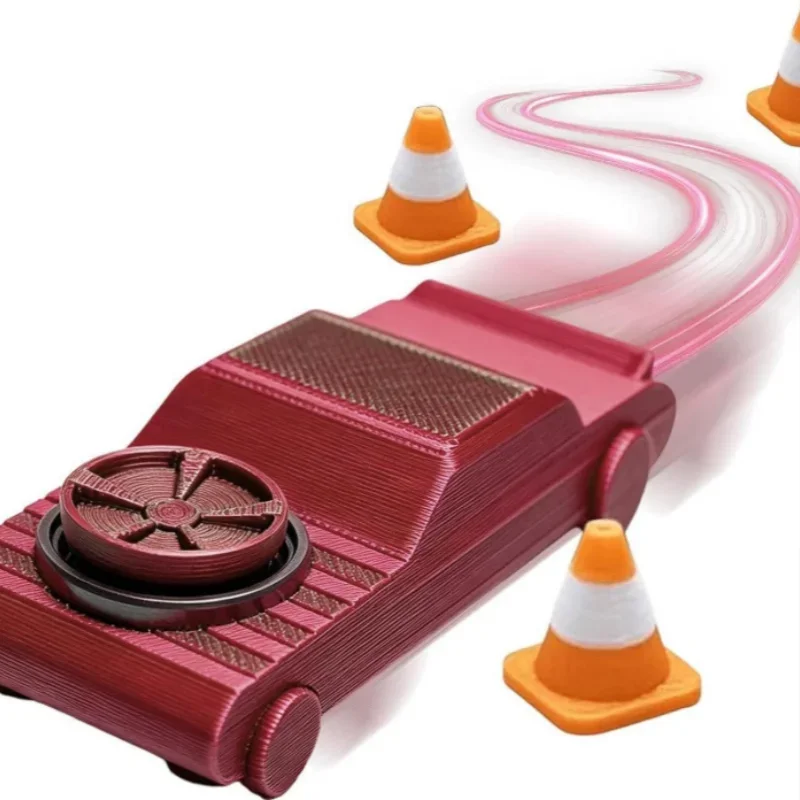 3D Printed Pocket Drift Car Desktop Ornament Mini Finger Racing Model, Portable EDC Desk Decor Stress Relief Craft Gift Ornament