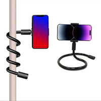 1pc, Bendable Adjustable Hose Cell Phone Live Stands, Desktop Universal Bundle Wrap Support Holder Clip Accessories