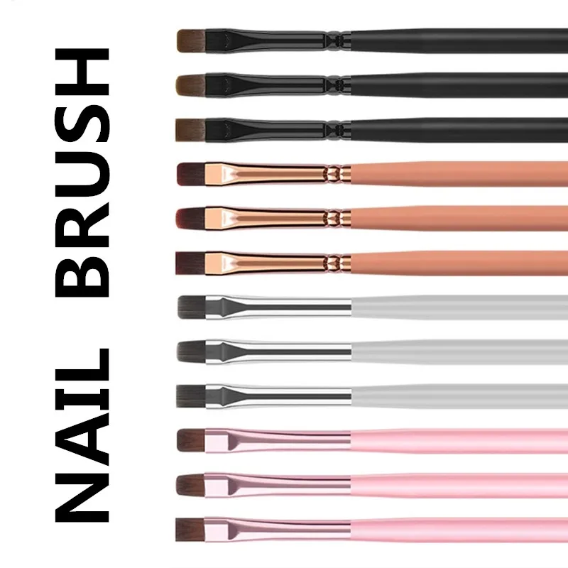 แปรงเพ้นท์เล็บเจล 1/3 ชิ้น สำหรับต่อเล็บอะคริลิค แปรงเพ้นท์เล็บเจล