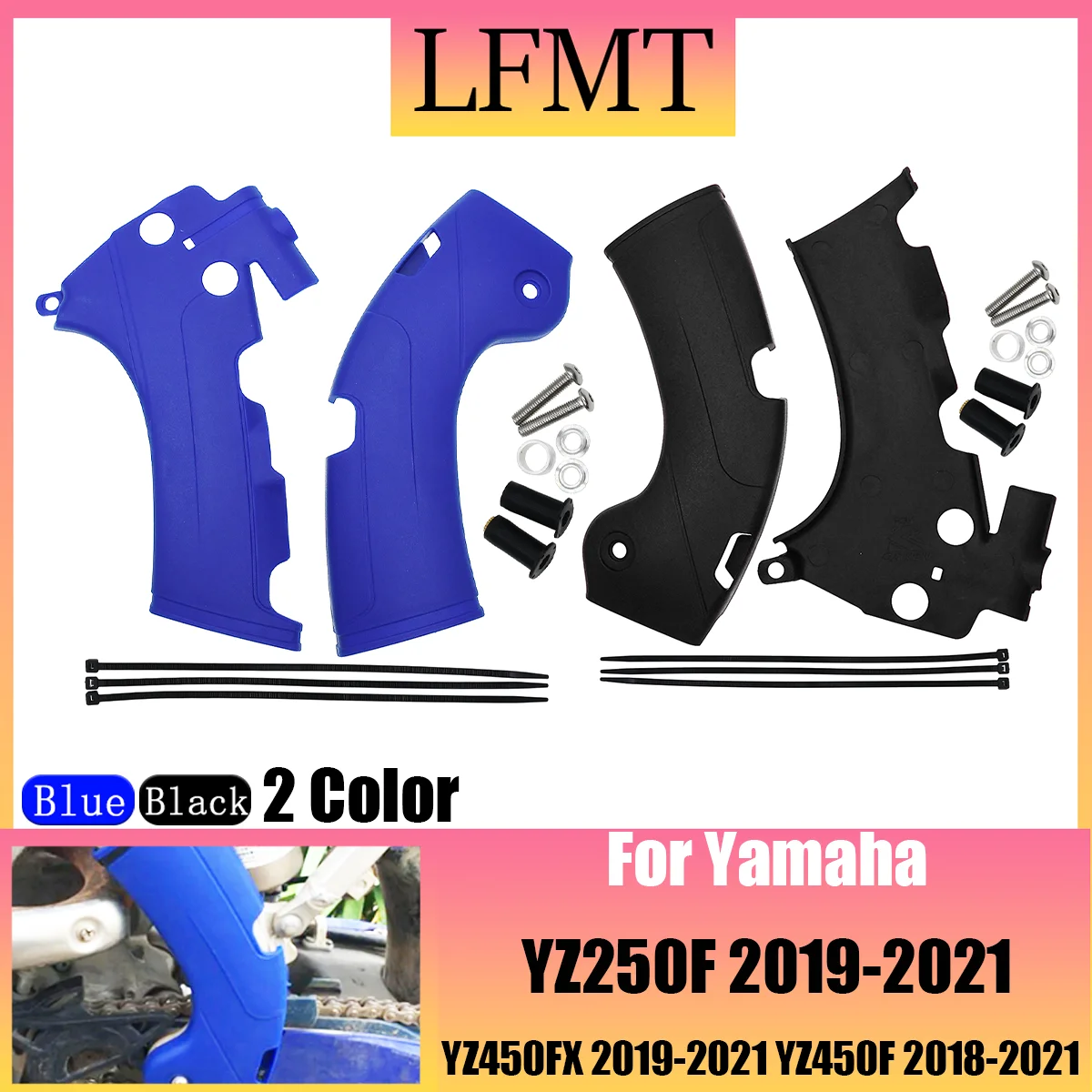 

Motorcycle Frame Protection Frame Guards Covers For Yamaha YZ450F 2018-2022 YZ250F YZ450FX 2019 2020 2021 2022 Universal Parts