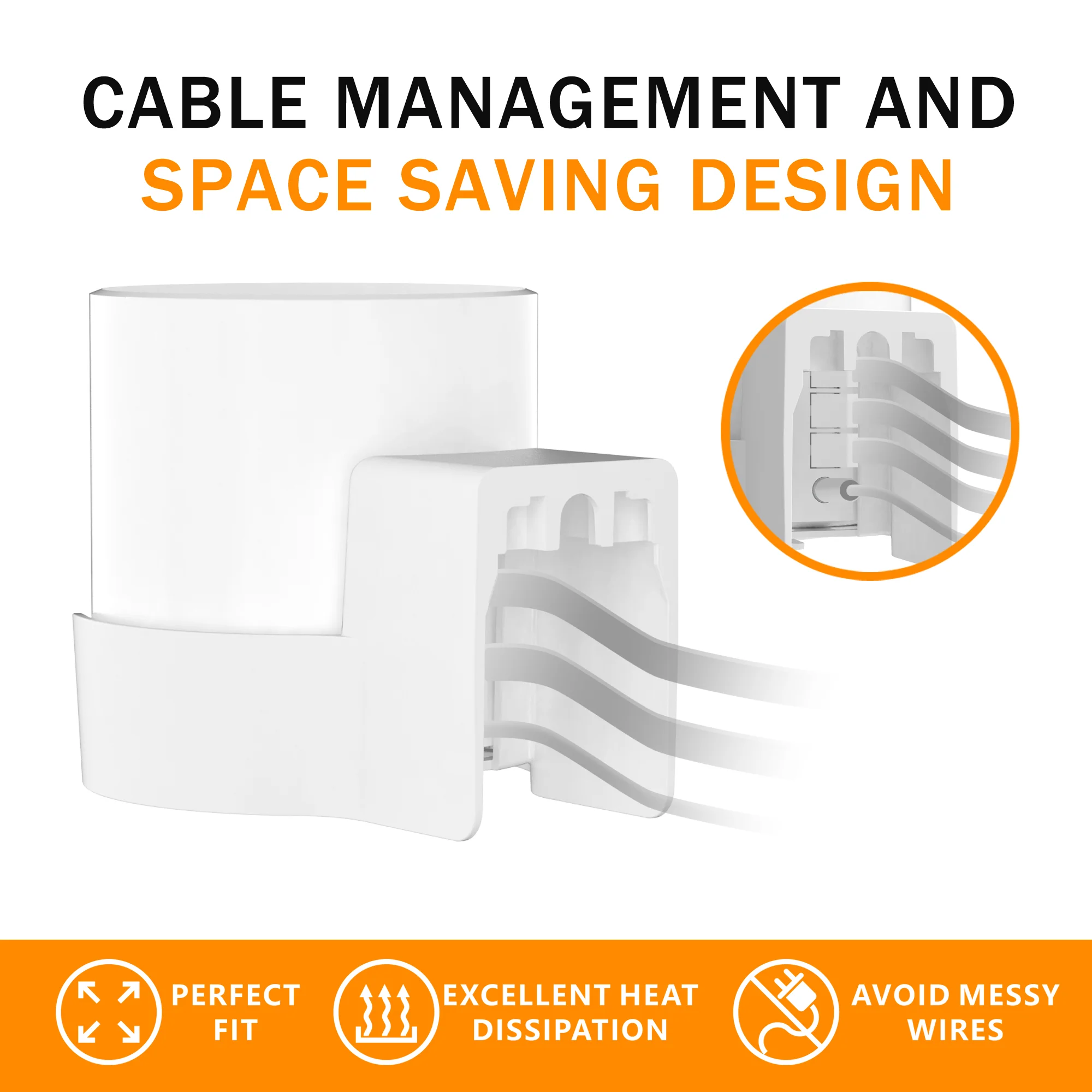 Soporte de pared para tp-link, soporte de montaje en pared con organizador de cables, sistema WiFi de malla para el hogar, soporte resistente, Deco