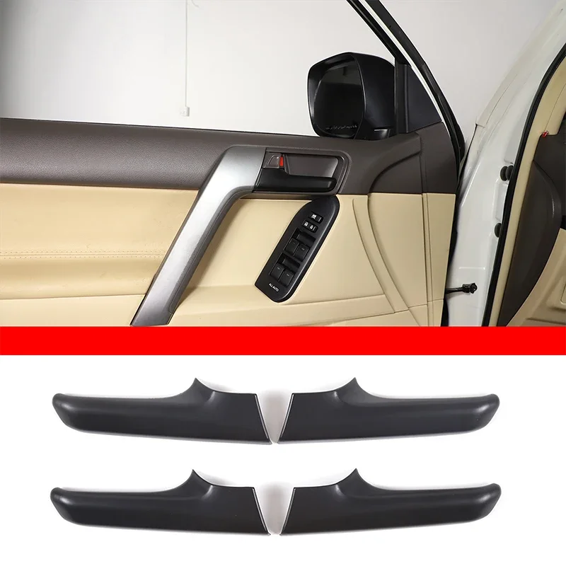 

For Toyota Land Cruiser Prado FJ150 150 2010-2018 ABS Matt Black Car Interior Door Handle Cover Decorative Sticker Accessories