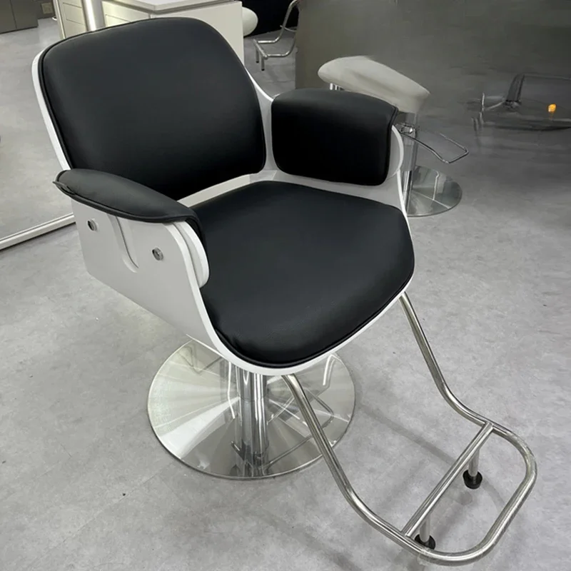 

Hairdresser Luxury Professional Barber Chair Hair Dyeing Perm Barber Chair Lift Swivel Silla De Barbería Salon Furniture KMBC