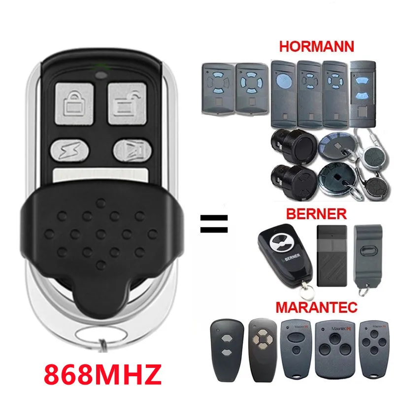 

Hormann Marantec Berner 868mhz Garage Door Remote Control Gate Duplicator HSE2 HSE4 HSM2 HSM4 868 Digital D382 D302 868 BHS121