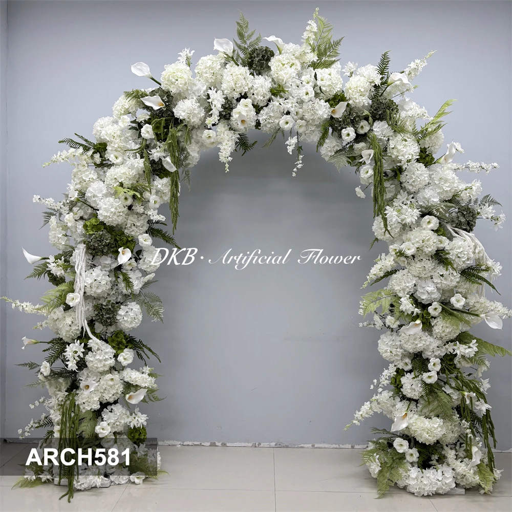 Luxury Realistic 3D Silk Floral Arch Backdrop For Weddings Parties Graduation & Mother's Day Events-New Fabric Entrance