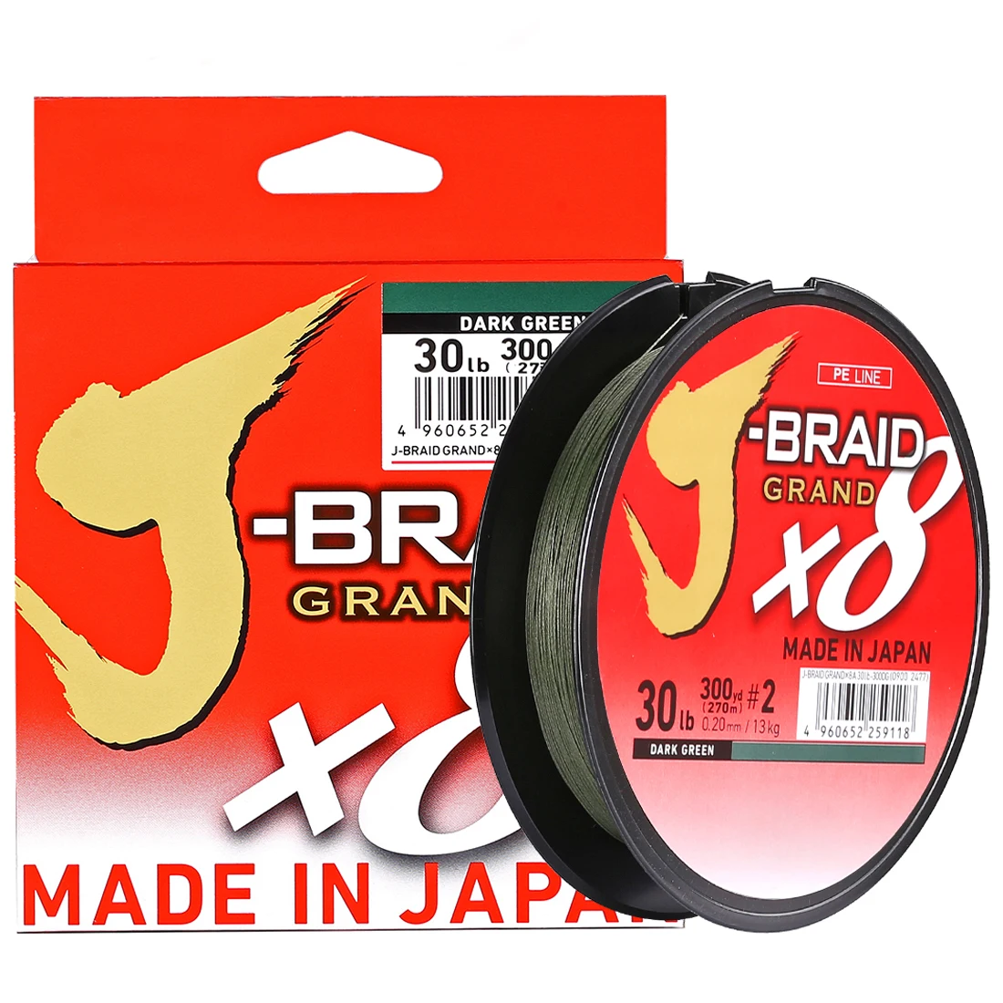 

DAIWApe J-BRAID GRAND 8 Braided Fishing Line - Length:300m, Diameter:0.1-0.42mm,size:14-100lb Japan PE braided line J-Braid Line