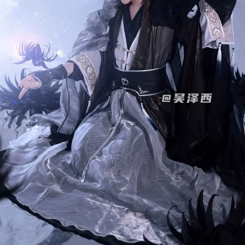 

Yue Lie Qilin Genuine Hua Bi Nan/Mo Zongshi/Shi Ming Cosplay Hanfu Clothes Ancient Clothes Mo Qilin Costume