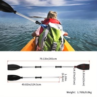 Boat Paddle Canoe Paddle Paddle Detachable Ribbed Blade Kayak Paddles Float Afloat Canoe Oar for Boat Kayak Canoe Raft Surfing
