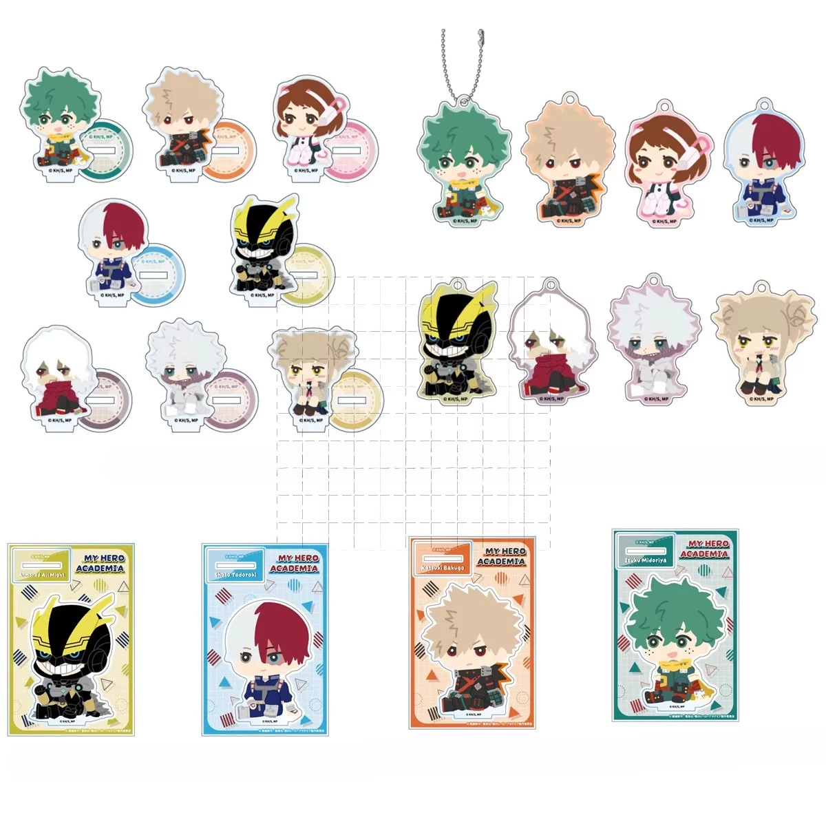 Spiel Midoriya Izuku Uraraka Ochako Todoroki Shouto Bakugou Katsuki Acryl S-tragende Figur Puppe Anime Ie Y Teetrinken Kind Spion und Y Technik ft