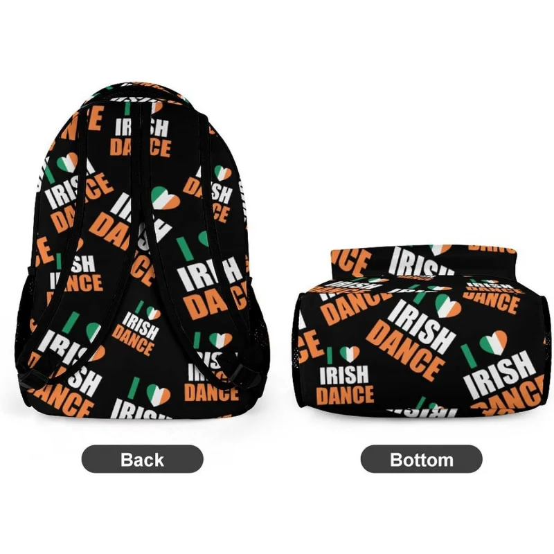 حقيبة ظهر I Love Irish Dance Travel، حقيبة ظهر لطيفة لأجهزة الكمبيوتر المحمولة، حقيبة كمبيوتر للرجال والنساء