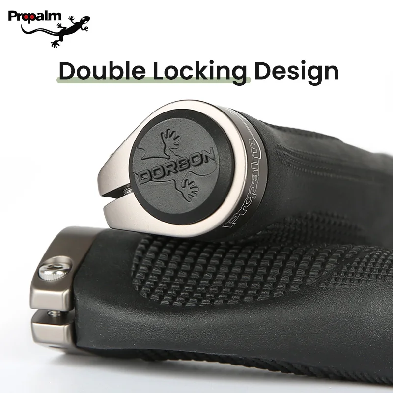Propalm TPR Rubber Bike Handlebar Cover Anti-Skid Ergonomic MTB Handle Grips Aluminum Lock Bicycle Grips Cycling Parts 1 Pair