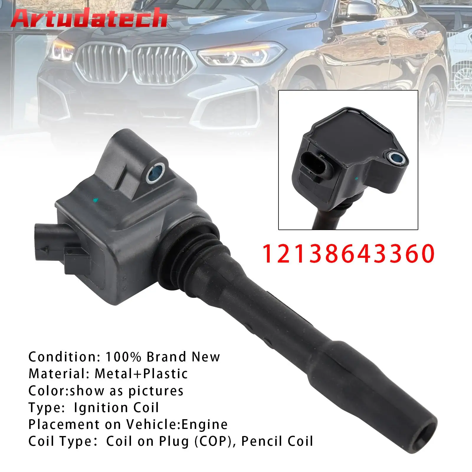 

Artudatech Ignition Coil 12138643360 For BMW MINI B38 B48 B58 Engines Car Accessories