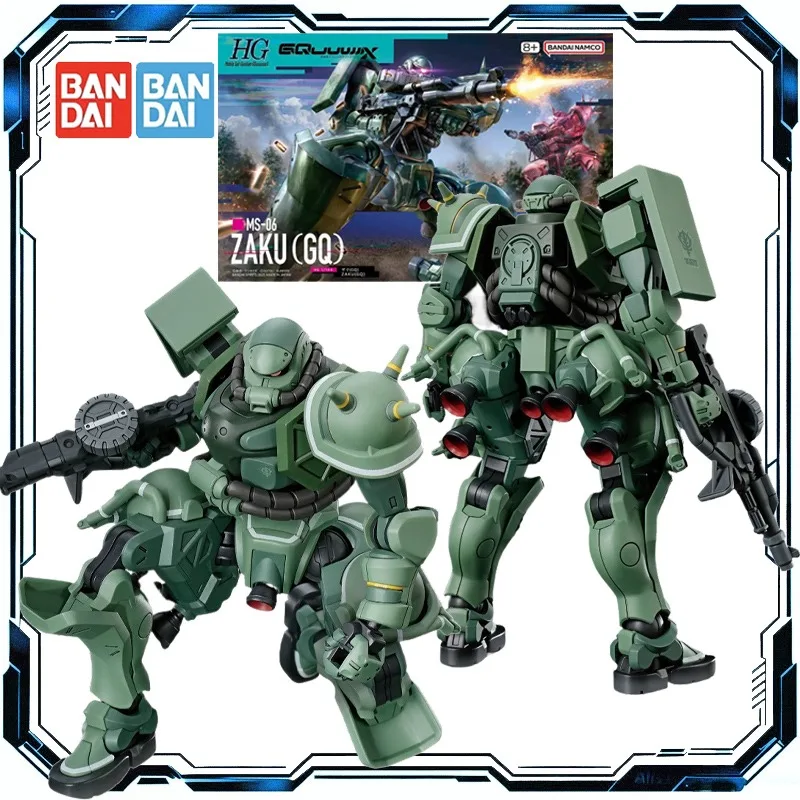 

Bandai Original Hg 1/144 Gquuuuuux Green Zaku Gq Gundam Across Time Battle Assembly Model Kit Collectible Toy Ornaments