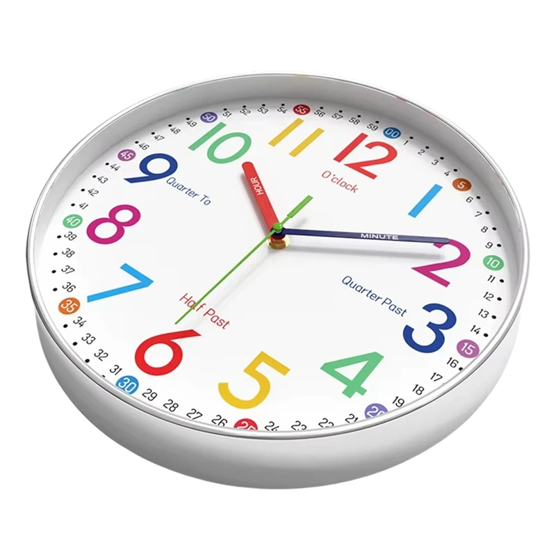 12 Inch Digital Wall Mount Clock Cartoon Children's Time Management Quartz Clock Home Wall Hanging Silent Clock 30CM