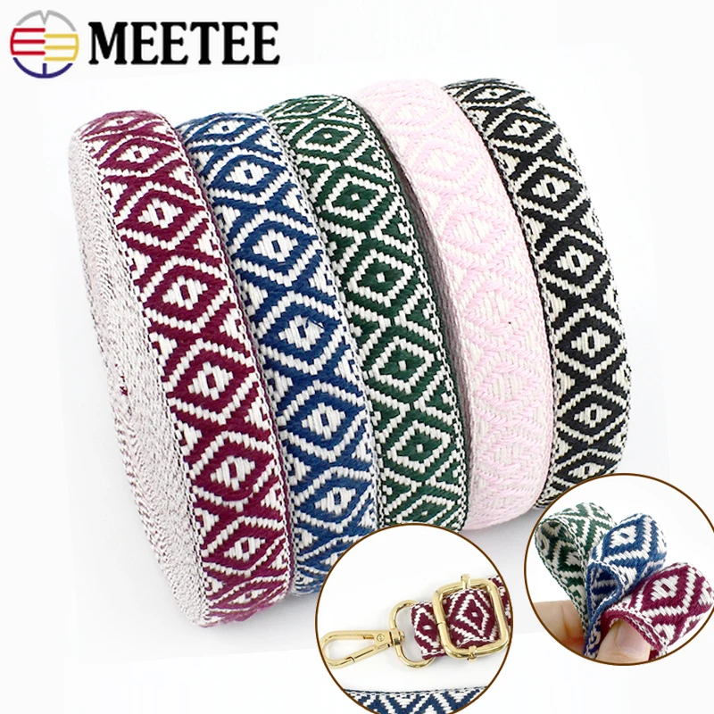 

1-10Meters 38mm Polyester Cotton Webbing Straps for Shoulder Bag Strap Bias Binding Decorative Ribbon Bands Sewing Accessories