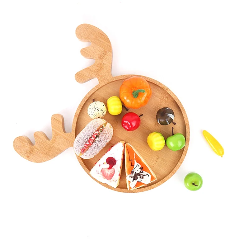 

AF90-3 PCS Christmas Wooden Serving Tray For Christmas DIY Unique Food Cake Snack Fruit