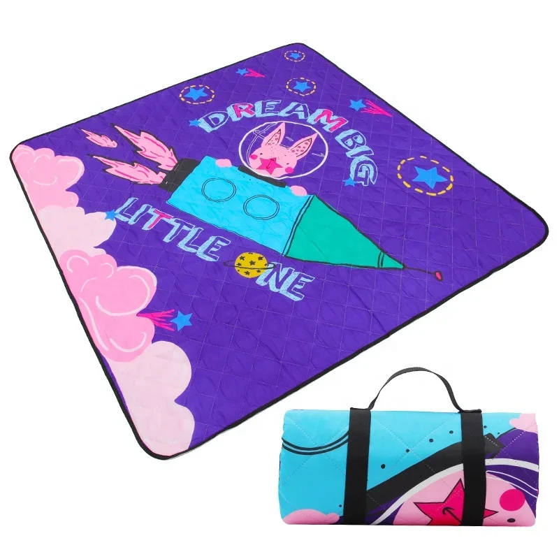 Large size foldable roll up machine washable picnic blanket rug camping grass beach mat