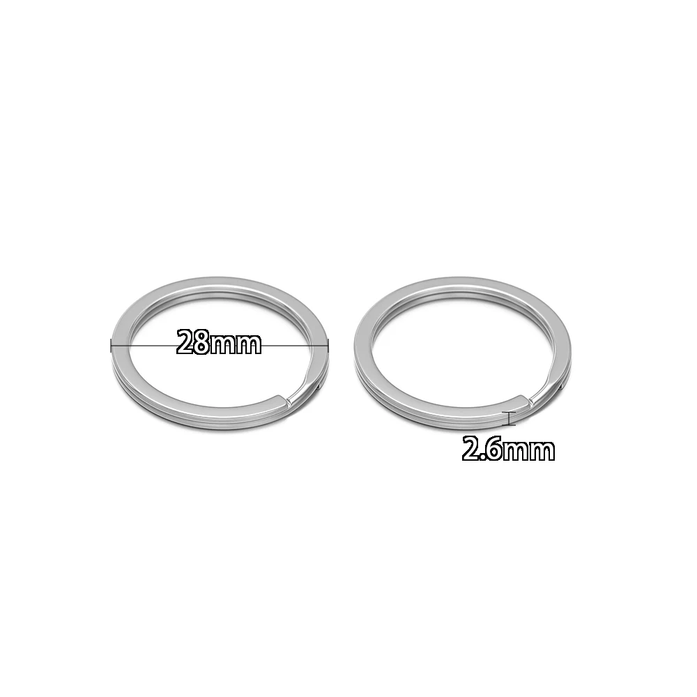 10pcs/lot 304 Stainless Steel Split Rings for Keychains