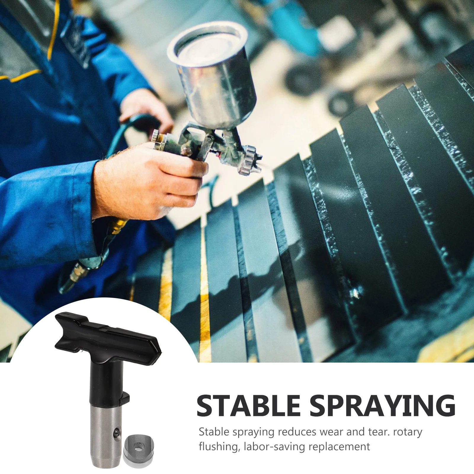 4Pcs Durable Plastic Tungsten Steel Sprayer Nozzle for Uniform Atomization and Easy Installation Spray Paint Tips