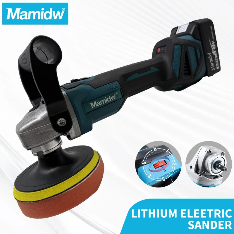 

Mamidw 6 Gears Cordless Car Polisher Electric Polisher Auto Car Waxing Polishing Machine For Makita 18v Battery pin