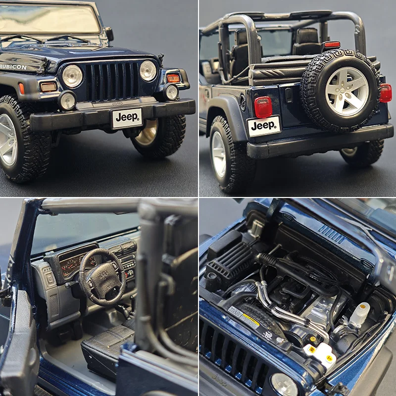 Maisto 1:18 Jeep Wrangler Rubicon coche en miniatura de aleación Diecast Metal vehículos todoterreno modelo de coche colección de simulación juguetes para niños regalo