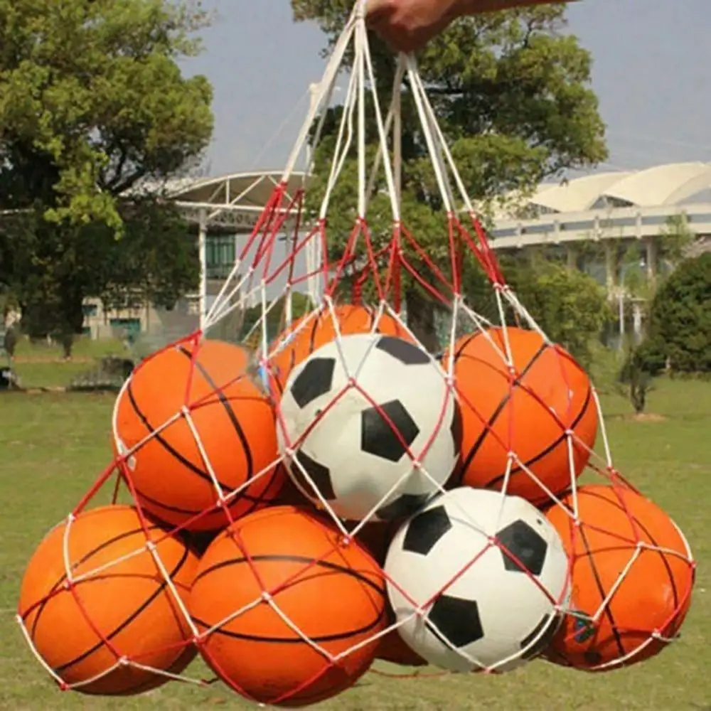 Outdoor Sport Portable Net Bag Carrier for Basketball Football Large Volleyball