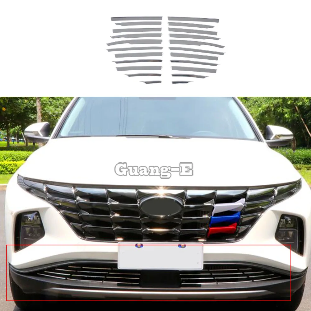 

For Hyundai Tucson L 2021 2022 2023 2024 Styling Stick Cover Racing Engine Trim Front Bumper Grid Grill Grille Hoods Parts 24PCs
