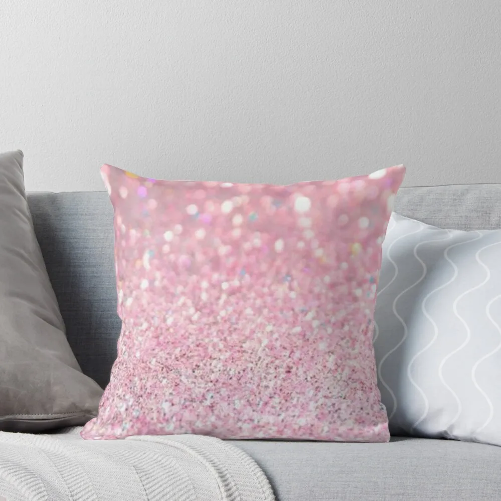 

Print of pink glitter - ONLY, not reflective Throw Pillow Decorative pillow case Sofas Covers New year pillow