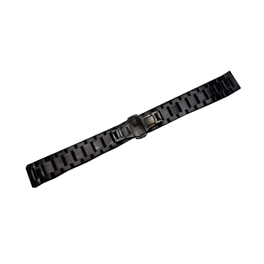 

Stainless Steel Metal Watch Strap 13mm Black Metal for Men Watch Butterfly Buckle Durable Replacement