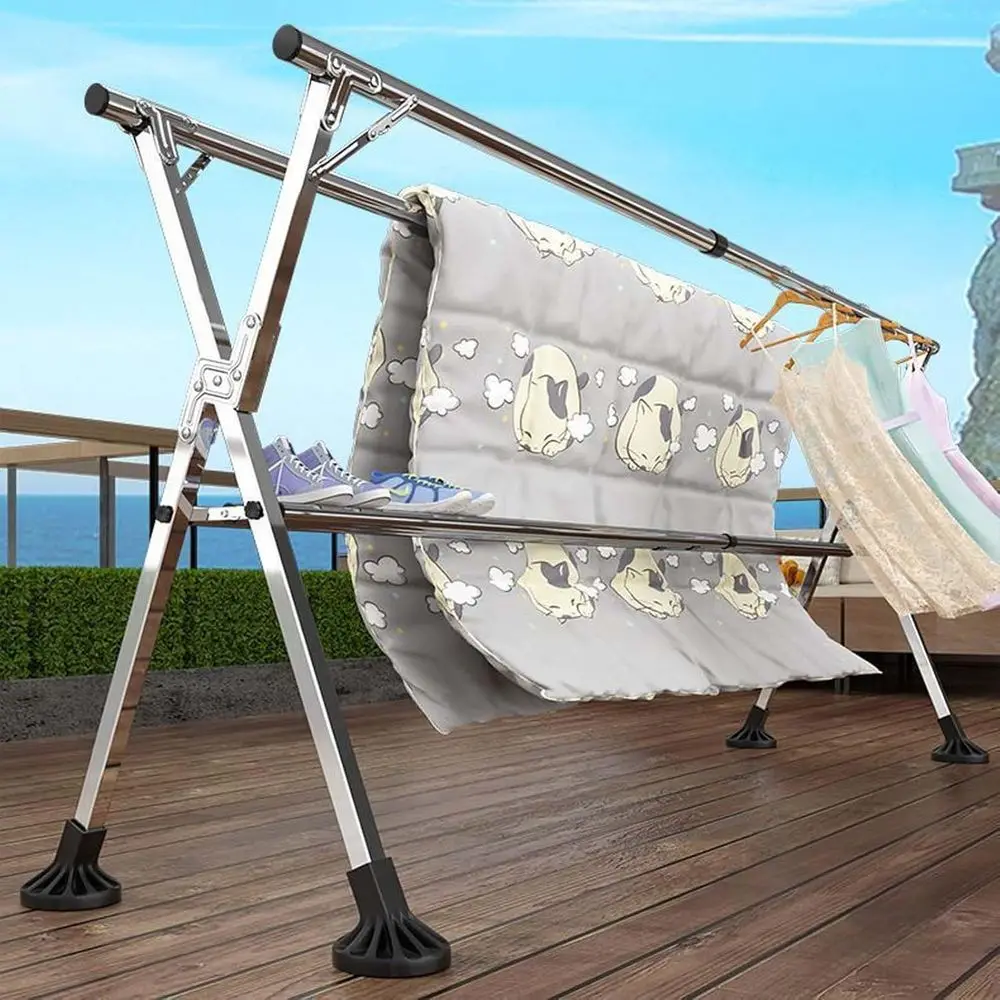 

Складная сушилка для одежды из нержавеющей стали для улицы, 2 м/79 дюйма, для внутреннего и наружного использования