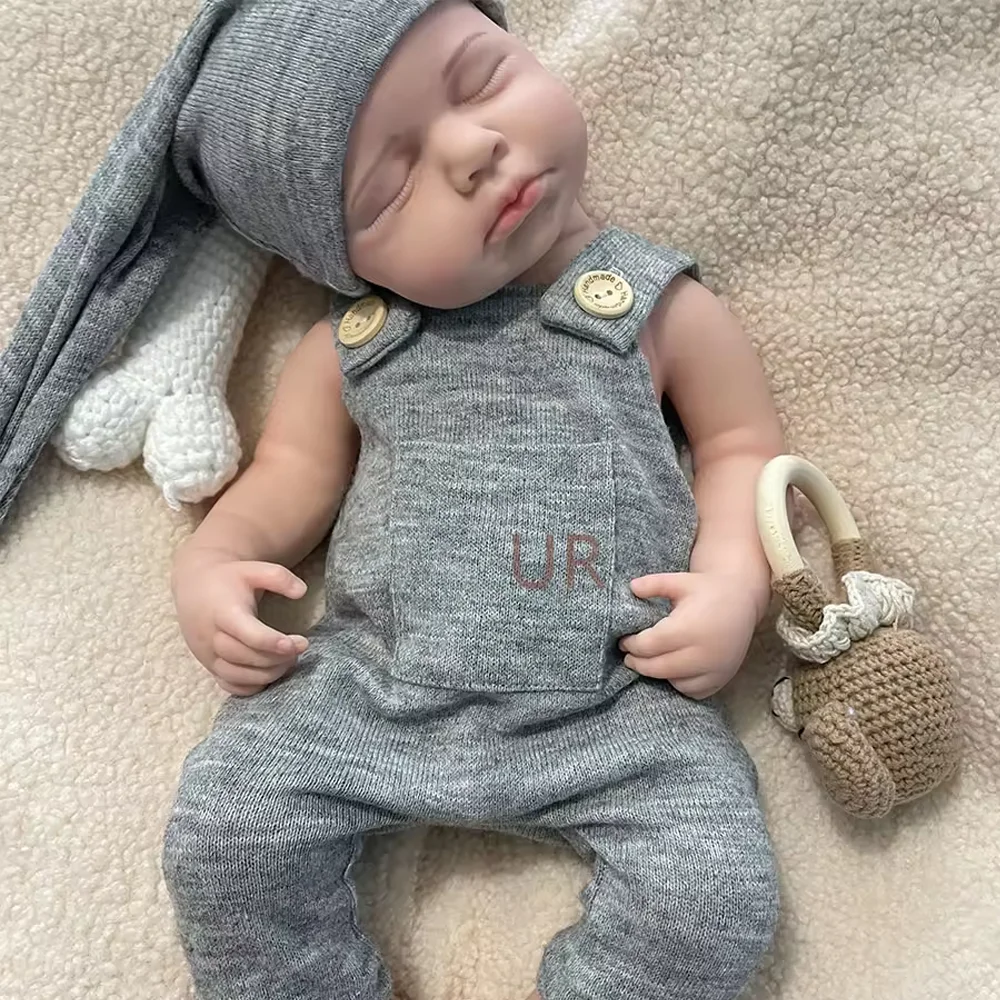 20" Hand-Painted Silicone Reborn Baby Girl & Boy Lifelike Soft & Cuddly Rebirth For Art Collections Diy Doll Toys Festival Gifts