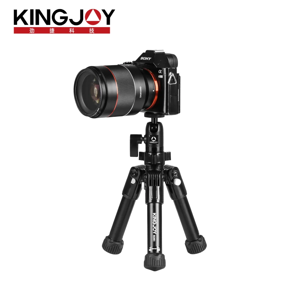 KINGJOY Tripod for iPhone Portable Camera Tripode Mini Tabletop Phone Stand with 360 Degree Ball Head for SLR Travel Photography