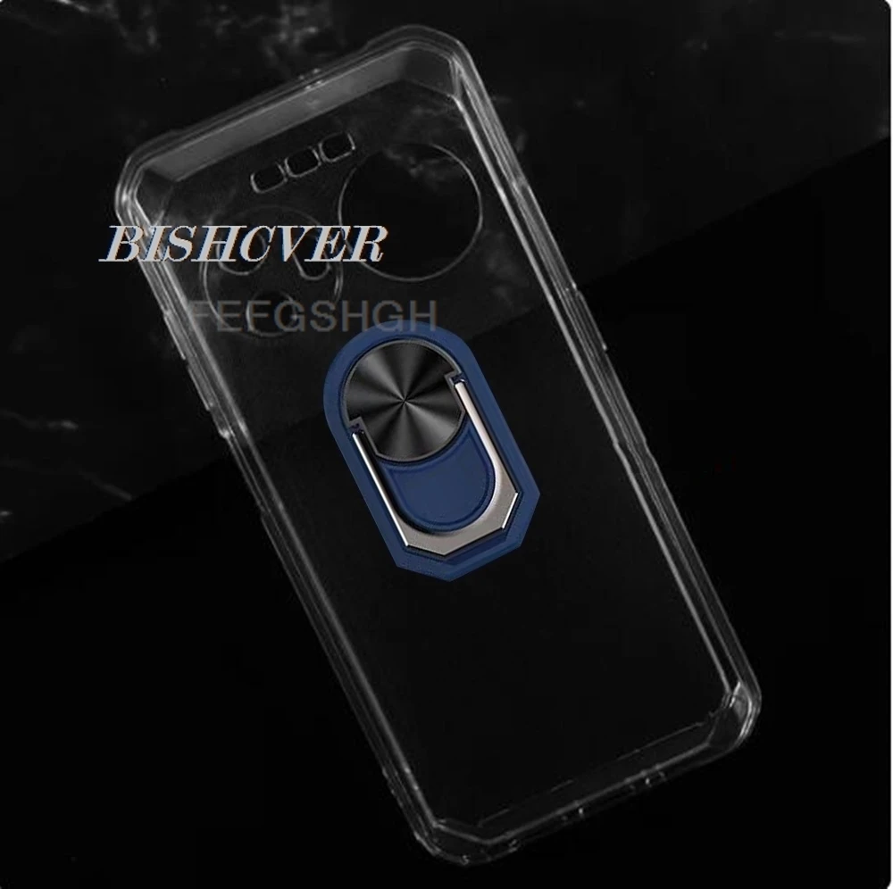 حافظة هاتف مغناطيسية لهاتف HOTWAV Hyper 7 Pro Hyper7Pro Hyper7Pro Cyber 15 6.6 "غطاء سيليكون ناعم مقاوم للصدمات مع حامل حلقي