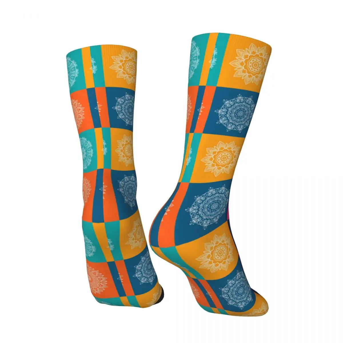 Calcetines con patrones étnicos de Mandala, medias de invierno, Retro, transpirables, gráfico, antideslizantes, para exteriores