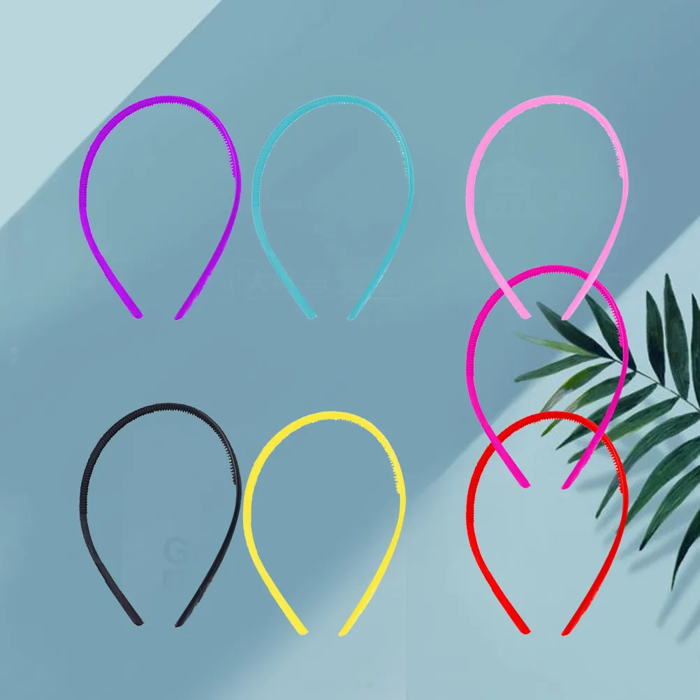 25Pcs Hair Hoop Toothed Plastic Hairband Simple Candy Color Headdress Accessories for Women Party Wear Simple Headdress