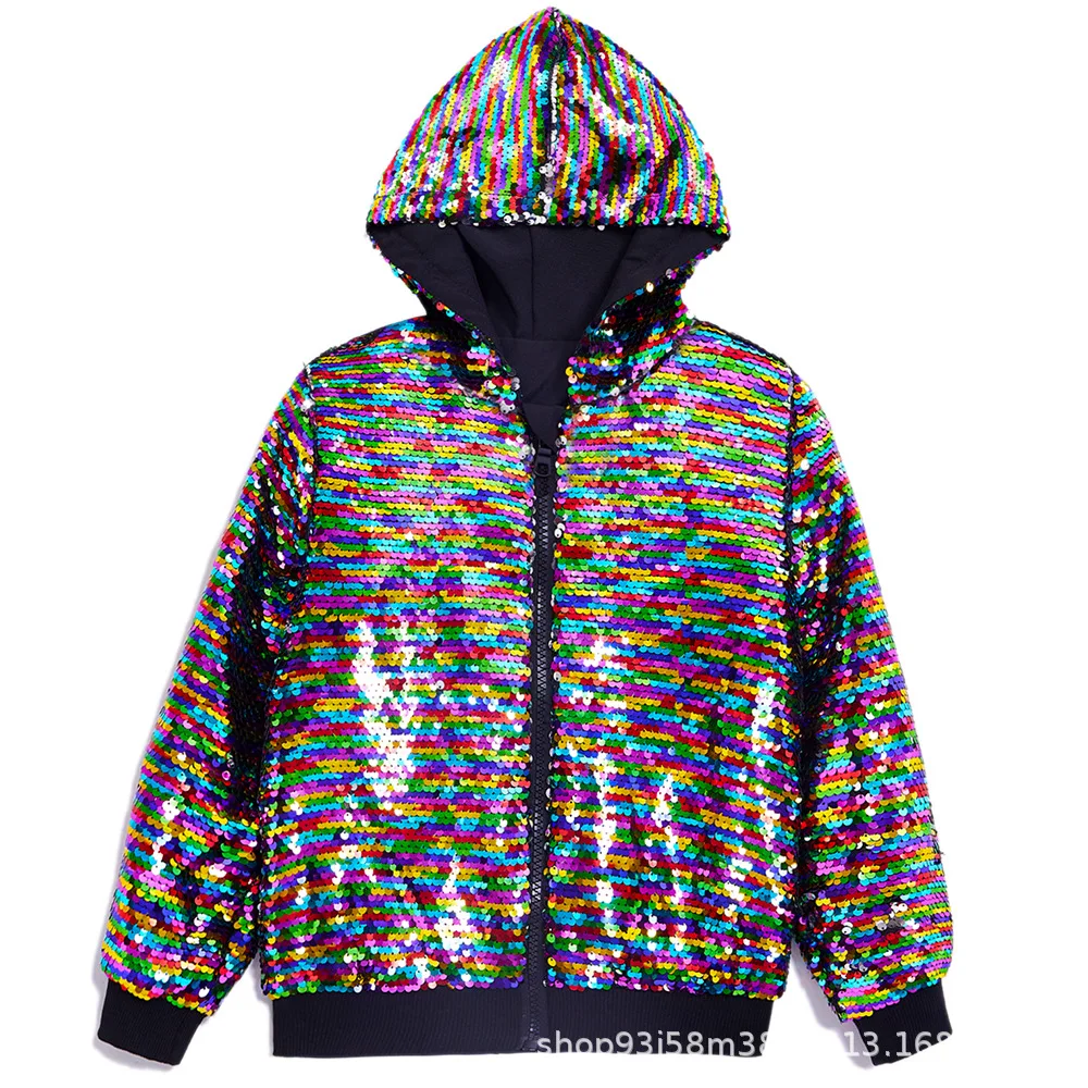 2025, nieuwe Europa VS flip kleur lovertjes casual jassen met capuchon voor heren, herfst winter losse honkbalkleding, groot formaat Eur-maat