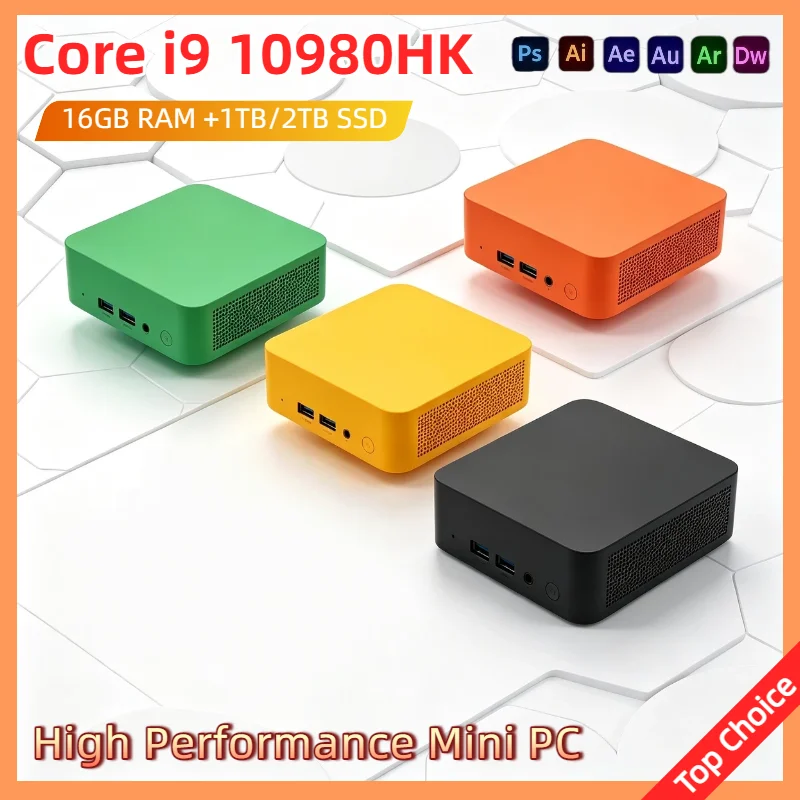 Intel Core i9 10980HK Mini PC Pro 16GB RAM 1TB 2TB SSD WiFi6 BT5.2 4K HD Gaming Office Study Desktop Computer Max