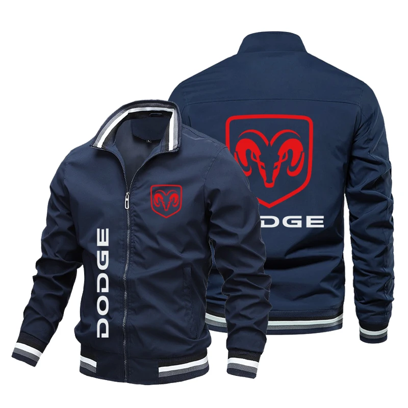 2024 Frühling Herbst neue Männer Jacke Dodge Auto Logo Print Jacke Herren Bomber Anzug lässig Outdoor Sport Mode Reiß verschluss Jacke Mantel