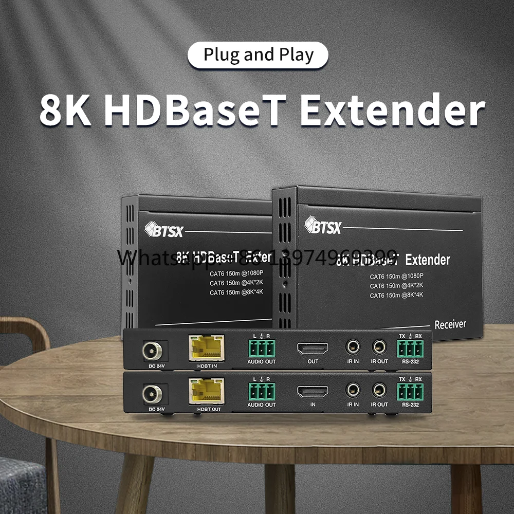 HDBaseT 3.0 IP Extender | 4K120/8K30, 150m CAT6a, PoH, HDCP 2.3 for Stadium/Stadium Displays